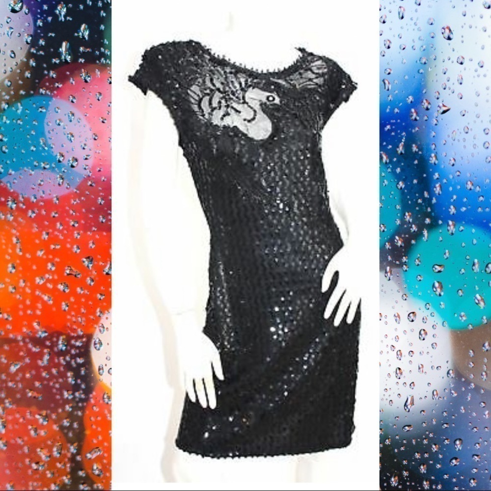 Climax by David Howard vintage 70’s sequin beaded and rhinestone dress